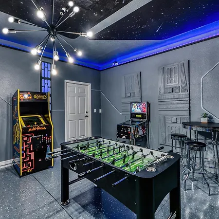 Themed 9 Bedroom Pool Villa 8 Miles From Disney - Free Bbq, Pool Heat,Resort Facilities-3