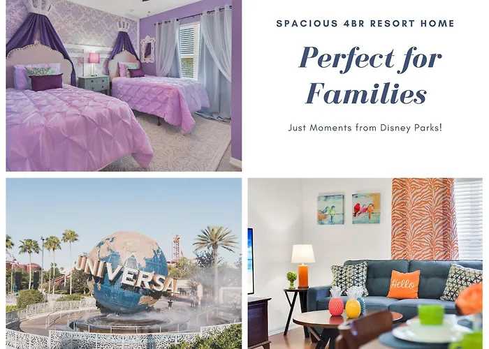 Free Resort Access, Themed Room Villa, Near Disney Kissimmee with Pool