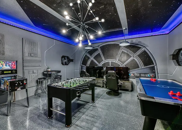 Themed 9 Bedroom Pool Villa 8 Miles From Disney - Free Bbq, Pool Heat,Resort Facilities